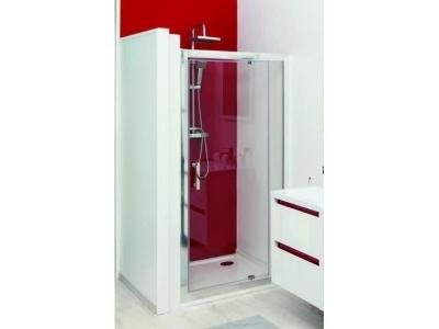 ONDEE Fa&ccedil;ade EKLA - Fa&ccedil;ade pivotante 100x185x0,6cm - Verre tremp&eacute; - Finitions chrom&eacute;