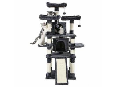 FEANDREA  Arbre &agrave; Chat, Tour de Jeux 170 cm, Gris Anthracite PCT18GYZ