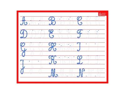 ARDOISE MAJUSCULES CURSIVES MINI 21X26,5 cm BOUCHUT