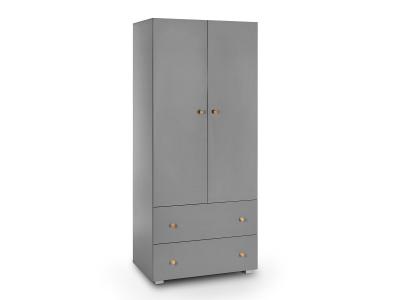 Armoire 2 portes 2 tiroirs littlesky by klups pauline - gris