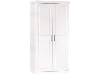 Armoire avec 2 portes blanche, dim : 95,2 x 55 x 190 cm -pegane-