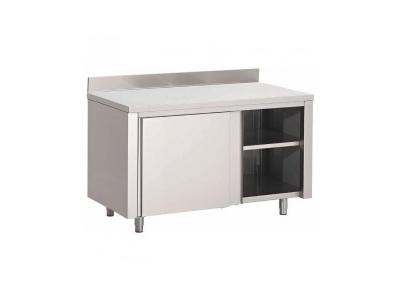 Armoire Basse Inox Avec Dosseret - Gamme 700 - - 2000x700Coulissante 