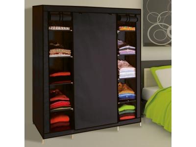 PROBACHE Armoire de rangement - Tissu - Noir 