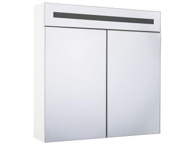 Armoire de toilette 2 portes avec miroir lumineux &agrave; leds