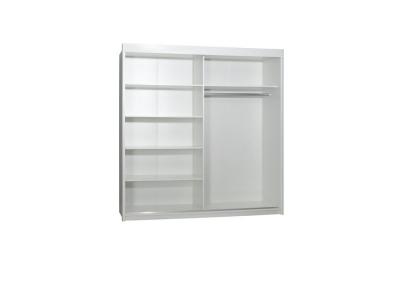 Armoire - PRICE FACTORY - ARSALA - 2 portes coulissantes - Penderie et &eacute;tag&egrave;res - Style scandinave