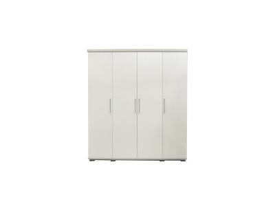 Armoire - PRICE FACTORY - TOM - 4 portes - penderie int&eacute;gr&eacute;e - blanc