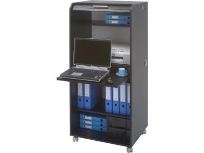Bureau informatique contemporain L 65,2 cm - Noir
