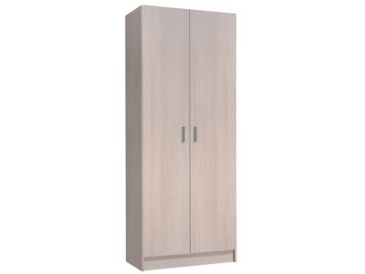 Armoire multi-usages avec 2 portes en bois couleur ch&ecirc;ne - dim : h180 x l73 x p37 cm -pegane-