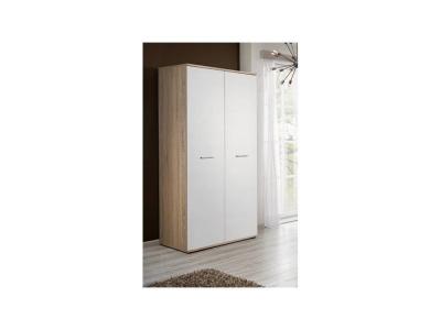 Armoire-penderie - dino - 90 cm x 191 cm x 55 cm - Ch&ecirc;ne et blanc - Livraison gratuite - Blanc