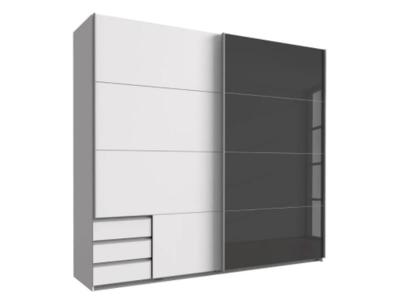 Pegane Armoire penderie miroir - Blanc