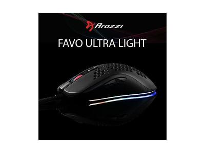 AROZZI  Favo - Souris - optique - 7 boutons - filaire - USB - noir 