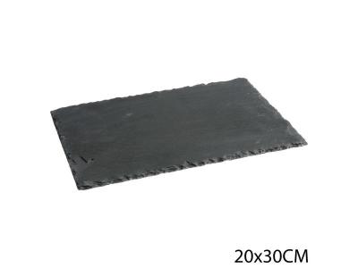 SECRET DE GOURMET  - Assiette en Ardoise - 20 x 30 cm - 20 x 30 - Gris