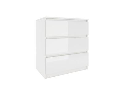 ASTER T3 - Commode moderne 3 tiroirs salon/chambre/bureau - Blanc 