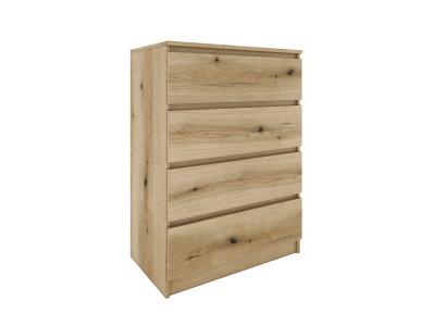 ASTER T4 - Commode moderne 4 tiroirs - 97x70x40 - Meuble de Ch&ecirc;ne Artisan