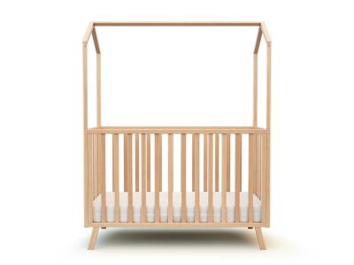 AT4  - Lit B&eacute;b&eacute; 60x120 Confort H&ecirc;tre Verni