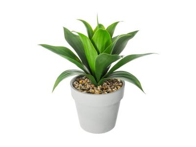 ATMOSPHERA Plante artificielle Aloe vera en pot h 34 cm - Gris - 