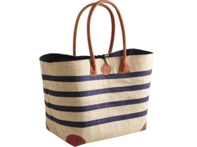 AUBRY GASPARD Cabas rabane  - 2 anses - Coins en cuir