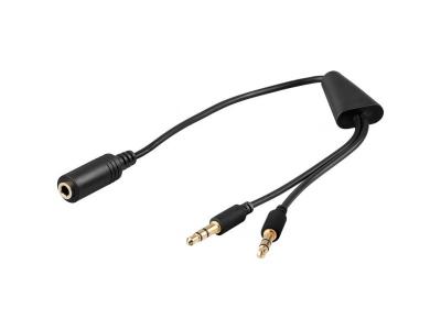 GOOBAY C&acirc;ble adaptateur audio 2xJack 3.5mm m&acirc;le -Jack 3.5mm femelle