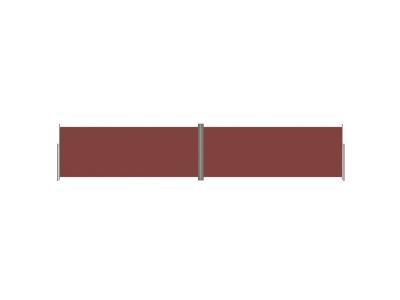 HELLOSHOP26 Auvent lat&eacute;ral r&eacute;tractable 200 x 1000 cm - Marron