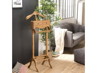 MACABANE AYAN - Valet de chambre bois Teck marron