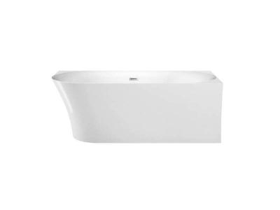 Baignoire design ovale semi-&icirc;lot ELIZABETH blanche 170 cm Angle &agrave; droite