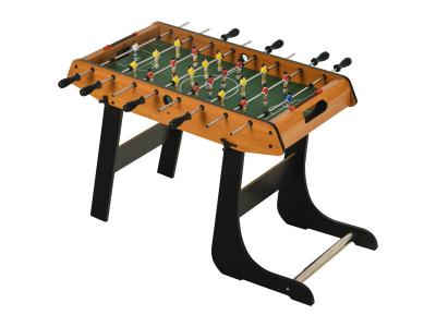 HOMCOM Baby-foot table pliable mdf imitation bois noir