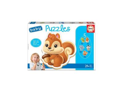 EDUCA Baby puzzle - 5 puzzles : les animaux - 