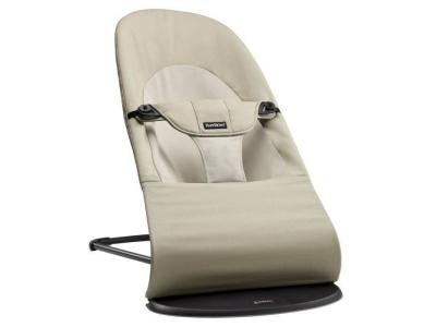 BABYBJORN BabyBj&ouml;rn Transat Balance Soft,Cadre gris fonc&eacute;, Coton, Kaki/Beige