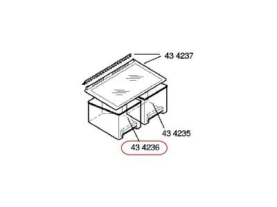 BOSCH BAC A LEGUMES pour REFRIGERATEUR  B/S/H - 00434236