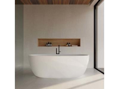 Stano. - Baignoire &icirc;lot design ovale denver blanche 150 cm - Blanc