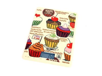 ADLER Balance de cuisine AD 3158 design cupcake - Charge max 1kg - pr&eacute;cision 1g - Ecran LCD