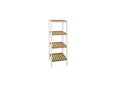Haku M&ouml;bel 45355 &Eacute;tag&egrave;re MDF/Bambou Blanc/Nature 33 x 35 x 112 cm