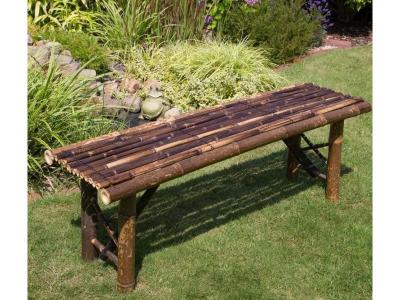 DECOSHOP26 Banc de jardin pliable en bambou marron 120x44x36 cm MDJ06013