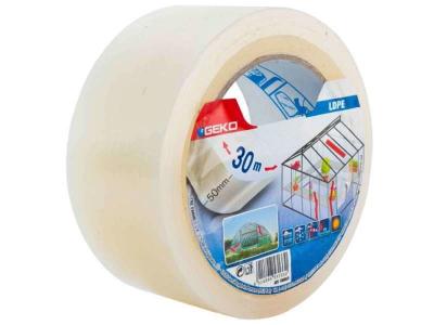 GEKO Adh&eacute;sif de r&eacute;paration b&acirc;ches et serres - 50 x 33 mm - transparent