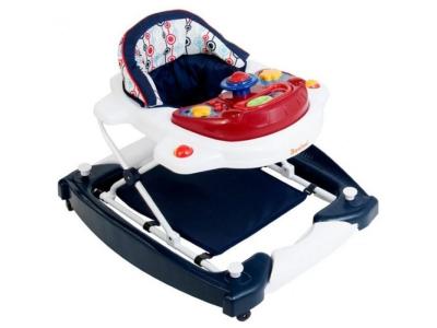 BANINNI  Trotteur 2-en-1 Classic Rouge et bleu fonc&eacute; BNBW002-RRD 