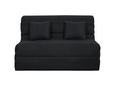 DUNLOPILLO Canap&eacute; lit Alix BZ 140 mousse 35 kg couette noire