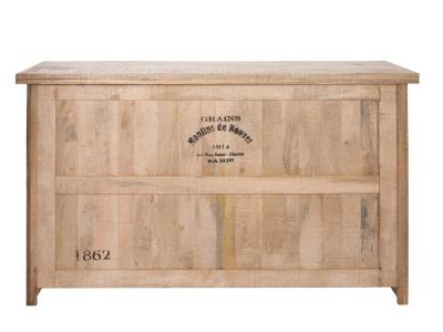 Bar en bois clair 3 tiroirs 2 tablettes - casimir 53212