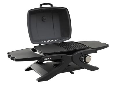 PEGANE Barbecue &agrave; gaz en acier coloris gris ardoise - longueur 102 x profondeur 40 x hauteur 50 cm