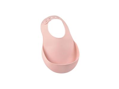 BEABA  Bavoir enfant &agrave; nouer silicone rose