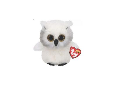 Ty - Beanie Boo's - Peluche Austin la Chouette, TY36305, Blanc, 15 cm