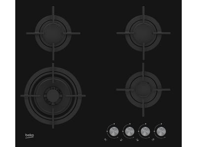 Beko hilw64222s plaque noir int&eacute;gr&eacute; (placement) gaz 4 zone(s)