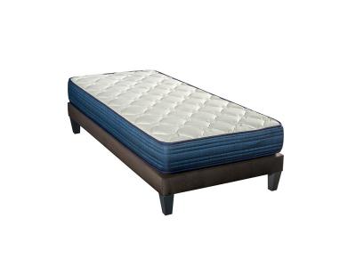 BELLECOUR Ensemble quinconces 90x200 cm matelas ressorts ensach&eacute;s + sommier bois ferme