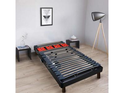 BELLECOUR Sommier &eacute;lectrique BODYSOFT 80x200 cm Lattes & Plots