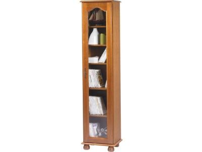 Biblioth&egrave;que 1 grande porte vitr&eacute;e ch&ecirc;ne