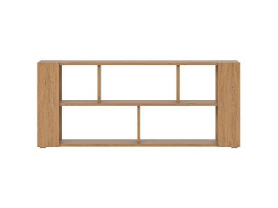 Biblioth&egrave;que basse design finition ch&ecirc;ne L168 cm musso - Ch&ecirc;ne clair