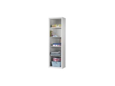 Biblioth&egrave;que Robin avec 4 &eacute;tag&egrave;res, faite en MDF, d&eacute;cor blanc.