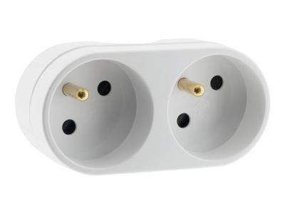 ZENITECH  Biplite fa&ccedil;ade 16A blanc