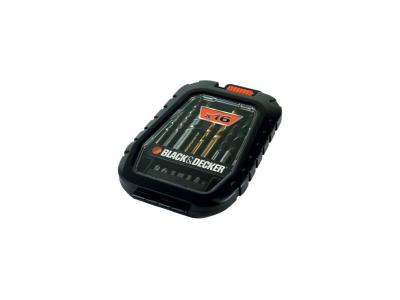 BLACK & DECKER BLACK+DECKER 16 Pi&egrave;ces de Forets Titanium et Embouts, A7186-XJ