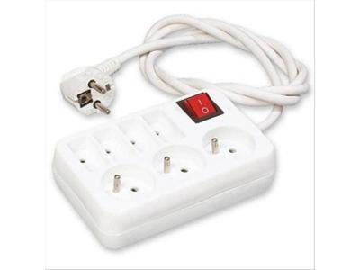 FINDIS BLOC 7 PRISES: 3 x (2 P + T) et 4 x (2 P) - 3680W + INTER - 1m - 8309