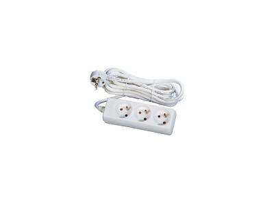 NODATA Bloc multiprise 3 prises 2P+T Cordon H05RR-F 3G1.5mm&sup2; - 4m